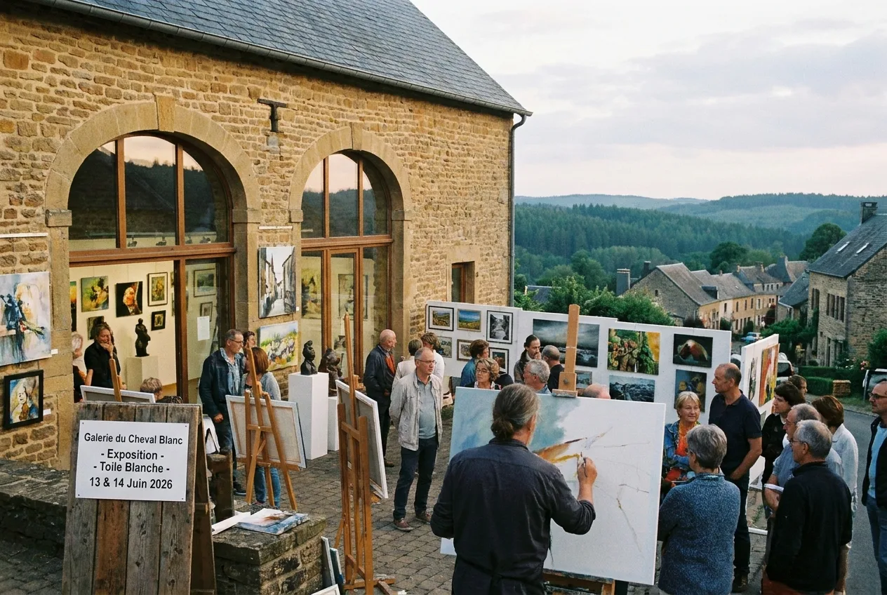 Ausstellung Toile Blanche in der Galerie du Cheval Blanc