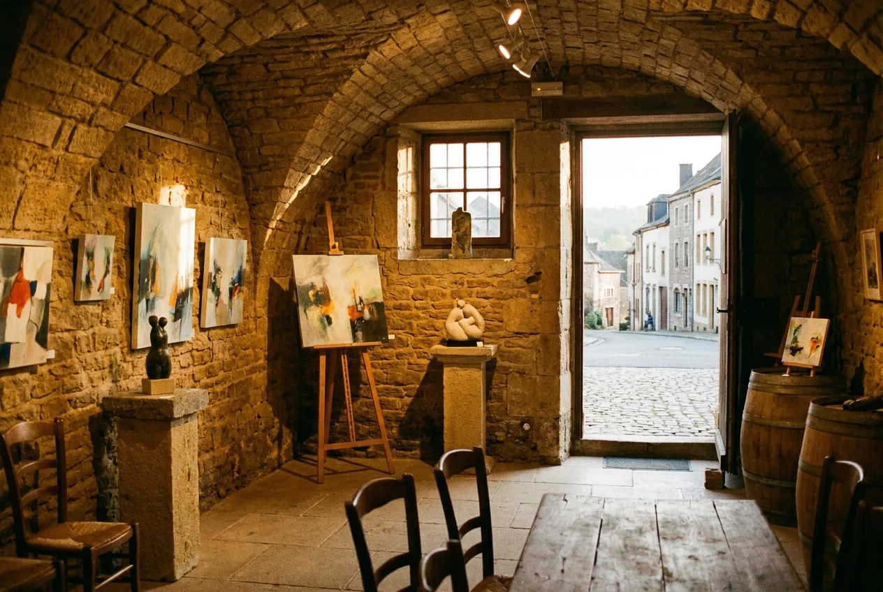 Ausstellung Laurence Gonry und Sophie Fautréau in Virtons Kellergewölben