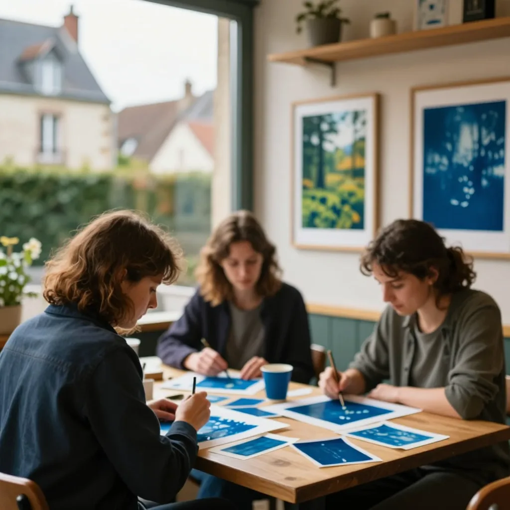 Café créatif - Cyanotype - au Centre culturel